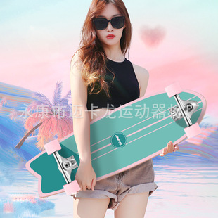 Makaron S5 Land Surfboard Skateboard Beginner Siide Surf Training Pedal-Free Carver Road Surfboard
