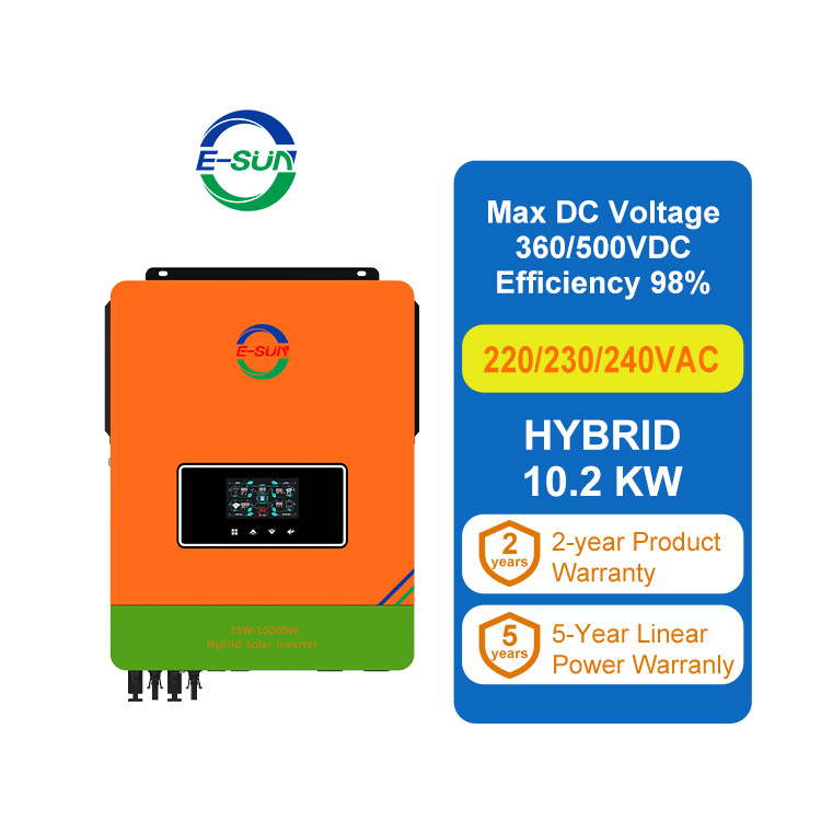 Inversor de almacenamiento de energía fotovoltaica de 10kW con descuento por compra al por mayor, compatible con baterías de litio, admite monitoreo por WiFi, listo para entrega inmediata.