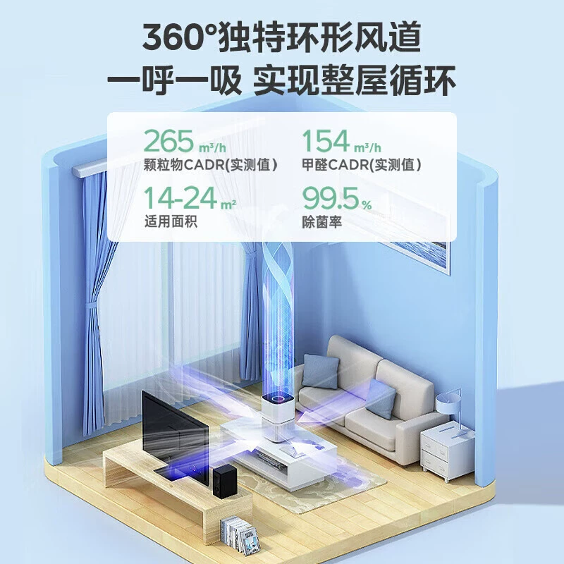 Очиститель воздуха Midea удаление формальдегида домашний свежий воздухоочиститель очиститель ион стерилизация очиститель всего дома KJ200G-Z1