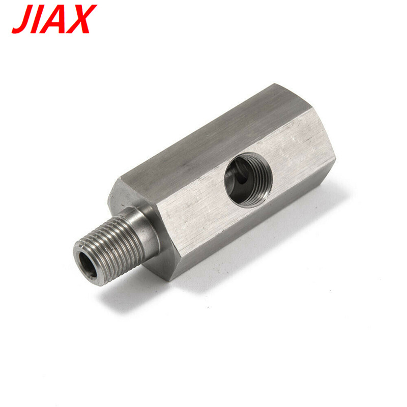 Coche modificado transfronterizo M12X1.5 a 1/8NPT conector de conversión hidráulica de tres vías adaptador de aceite de entrada y salida de turbina