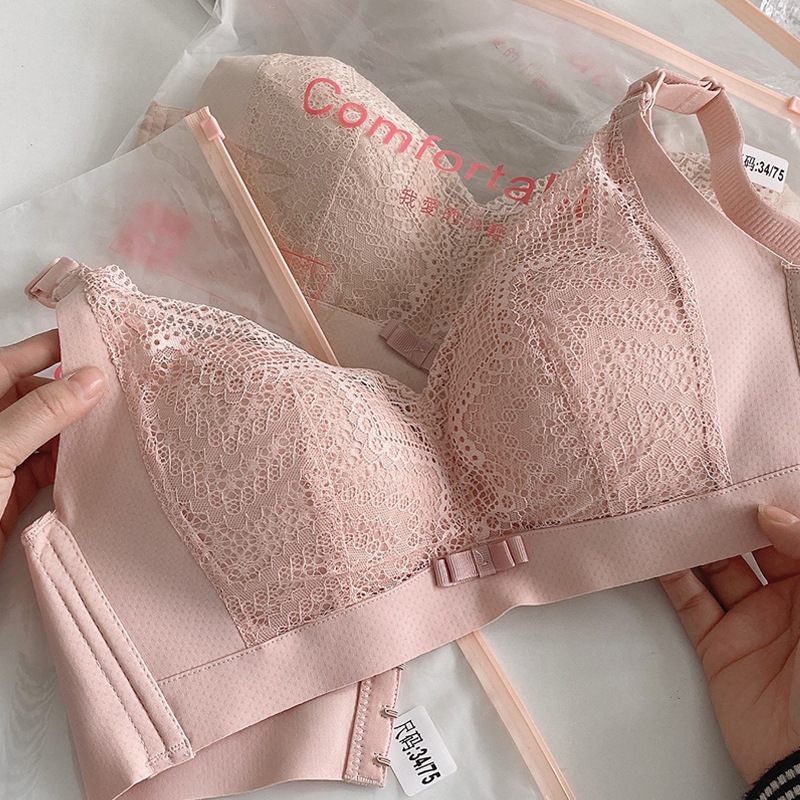 懷孕期婦媽咪産前後月子無鋼圈蕾絲聚攏哺母乳喂養奶文胸罩圍內衣