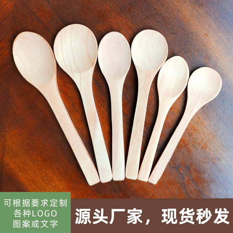 ハスの木のスプーンは日本式の小さいスプーンのデザートの蜂蜜の木のスプーンを卸売りします。|undefined