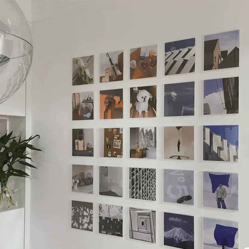 Квадратная акриловая фоторамка на стену, вырез, интернет-знаменитость, 8 дюймов