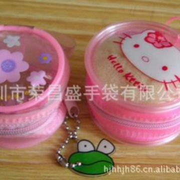 深圳PVC毛刷袋PVC化妆工具套装袋粉扑包装袋眉钳袋化妆包化妆品