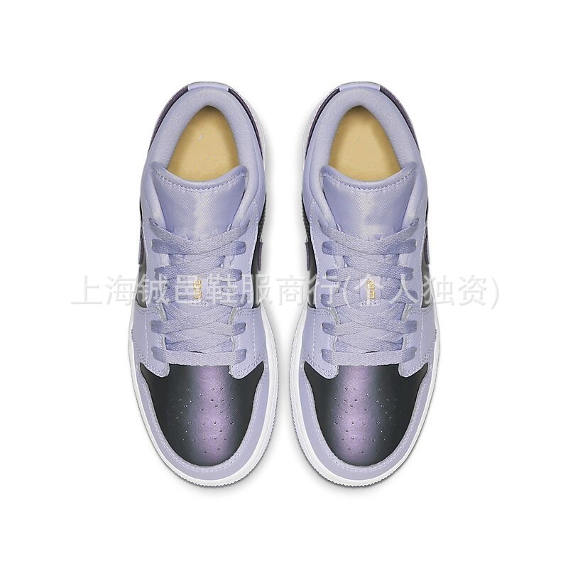 Putian Aj1 Low-Top Basketball Shoes Shadow Gray Tiffany Green Black Red Green Toe Electric Purple Sneakers 553558