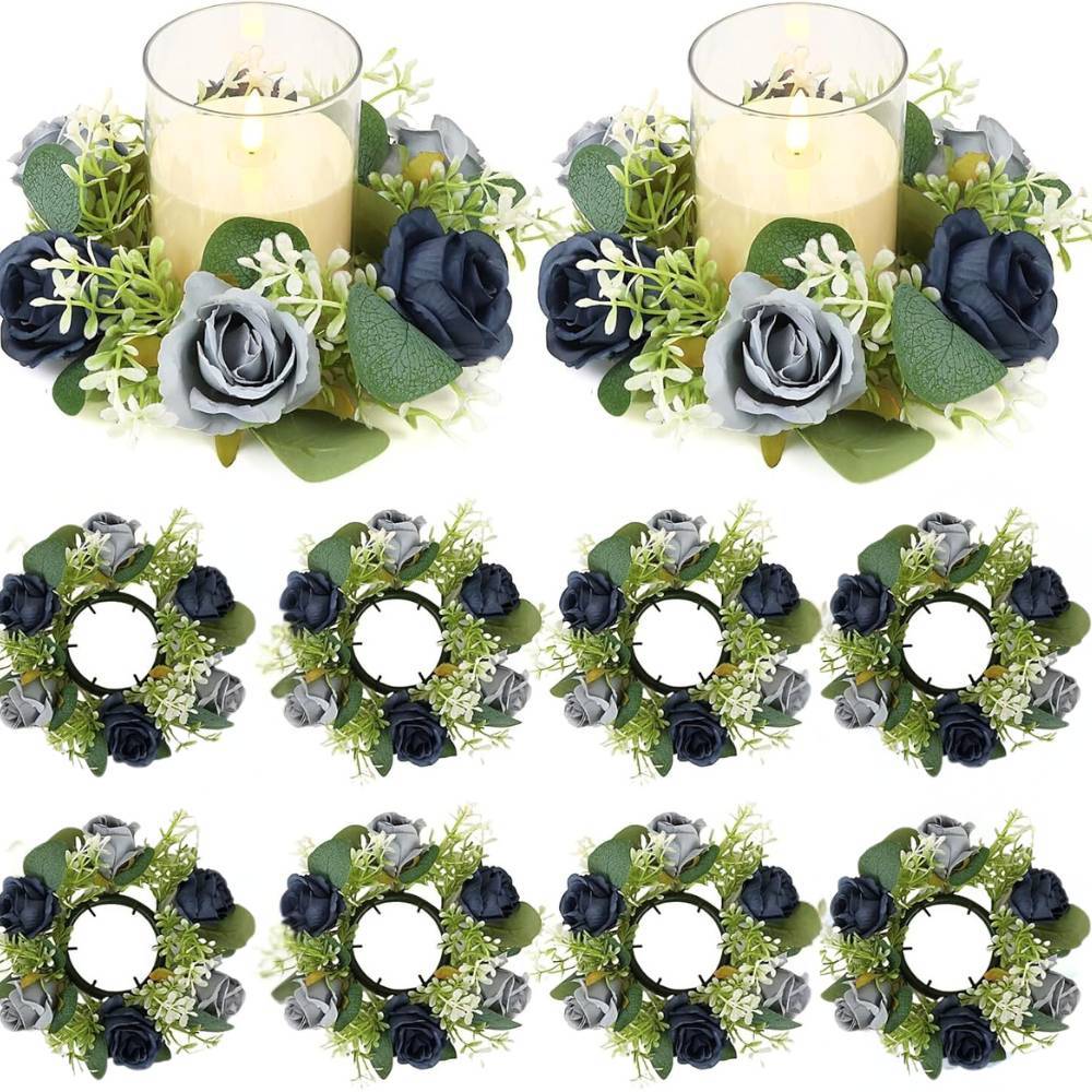 Simulación transfronteriza rosa eucalyptus candelabro guirland decoración de mesa de banquete guirland decoración del hogar amazon