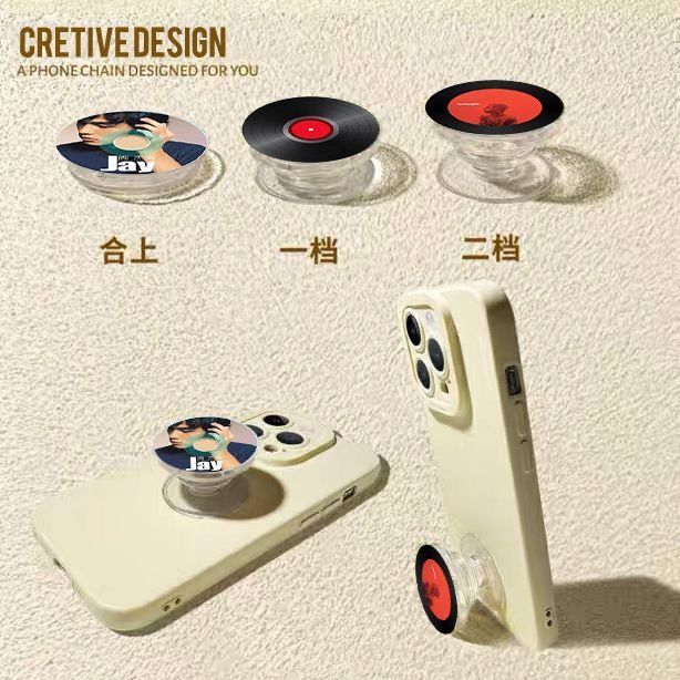 Grabación de CD vinilo redondo airbag soporte adhesivo tipo teléfono móvil adhesivo 360 ° giratorio telescópico succión magnética de corriente de marea