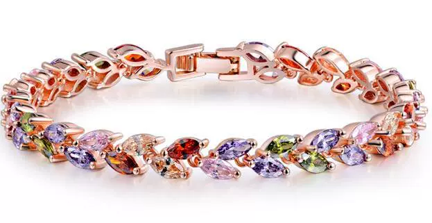 Бриллиантовый цирконий, цепочка, хрустальная bracelet, элитные универсальные украшения