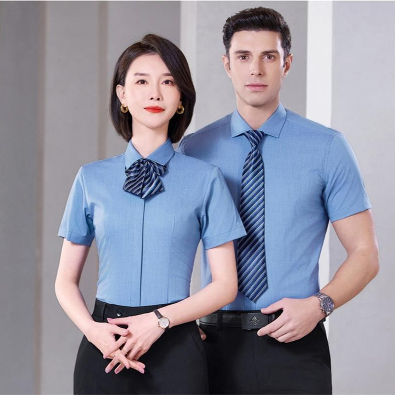 Spring and Summer anti-wrinkle regeneration bamboo fiber men's and women's long-sleeved shirt professional business formal wear non-ironing white shirt overalls