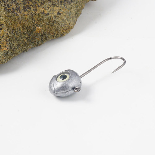 Fulisi luminous eye root fishing lead head hook 1g1.7g3.3g micro-luya T-tail curly tail mandarin fish bass black pit