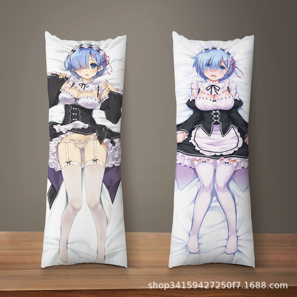 Housse de Coussin Corporel Re:Zero Rem Ram - Housse de Coussin Longue pour E-commerce
