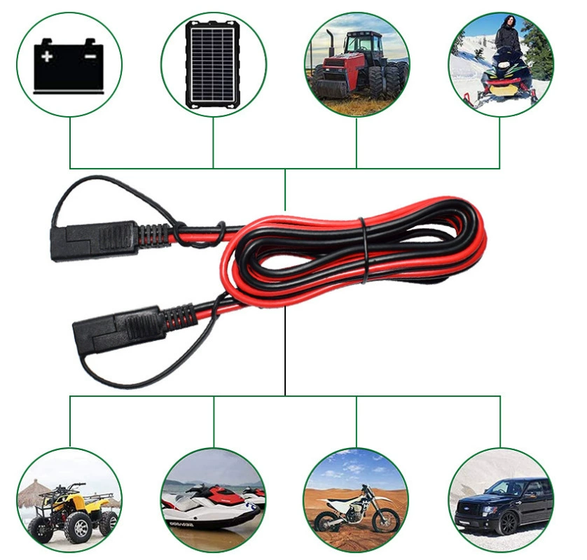 Заводская прямая поставка SAE силовой кабель стандарт 10AWG толстый SAE удлинительный кабель аккумуляторный с клеммой 4.5