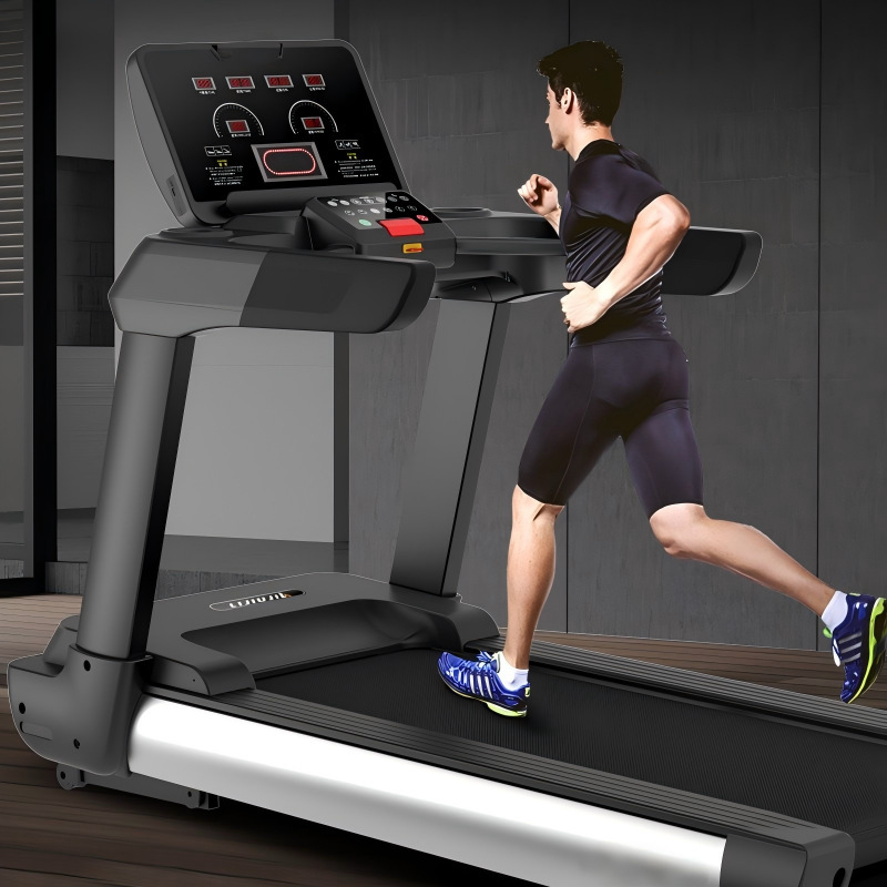 Lijiuji 6000S Smart Jogging Electric Treadmill for Home and Commercial Use, Foldable, Silent, with App and Bluetooth Fitness Features