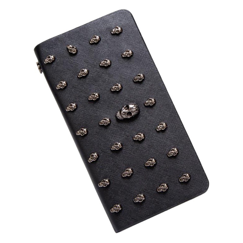 Fashionable New Style Rivet Clutch Bag for Women, Long Zipper Wallet, Large Capacity Coin Purse, Card Holder Y002