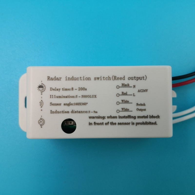 AC24V干簧管输出静音雷达感应开关穿墙感应隐藏安装迷你智能开关