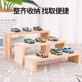 加工定制木质桌面手办盲盒展示架阶梯式香水收纳架实木储物架定制