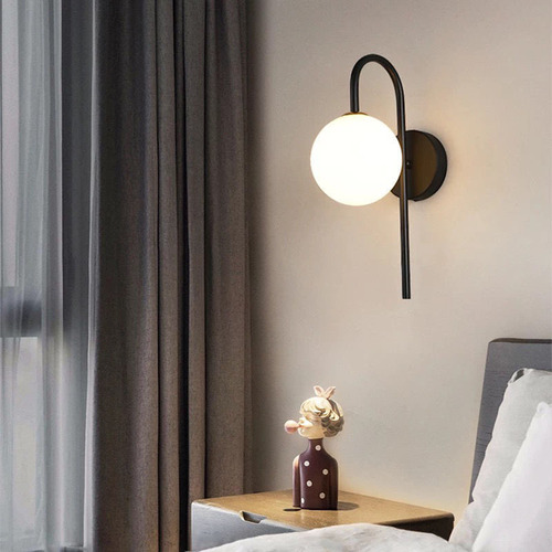 现代铁艺壁灯创意个性客厅卧室床头背景墙过道灯酒店北欧一件代发