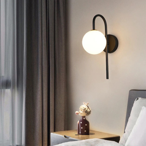 Modern Iron Wall Lamp Creative Personal Living Room Bedroom Bedside Background Wall Corridor Lamp Hotel Nordic One-off Customization