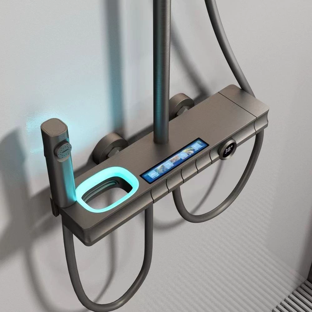 Медные умные универсальные светильники, набор с пианино-элементом, с LED-дисплеем