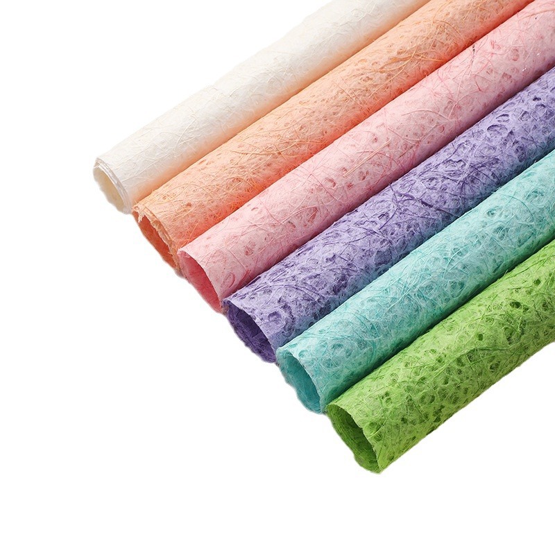 Florista hecha a mano papel de ensueño flores ramo de flores papel de embalaje floral romántico material de espesamiento de papel agujero al por mayor