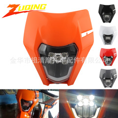 オートバイ改造アクセサリー KTM ユニバーサルオフロードバイクフロントヘッドライト LED デイタイムランニングライト 5 ヘッドライト光源