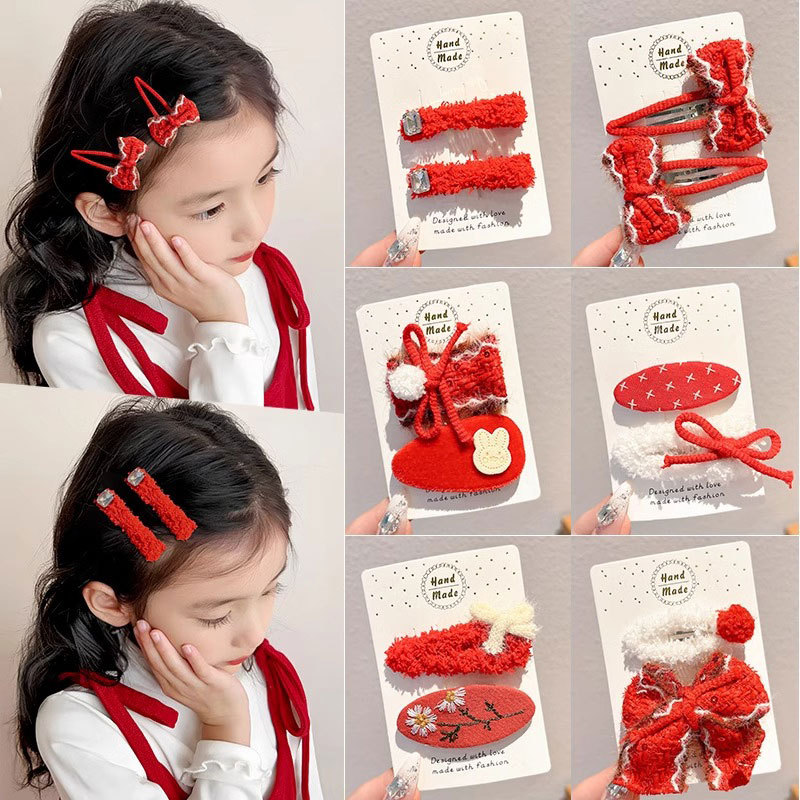 Anchor rojo mil pájaros clips de cabello de alta calidad para mujeres lateral ceja clips de cabello detrás de la cabeza rotura clips de cabello tocado