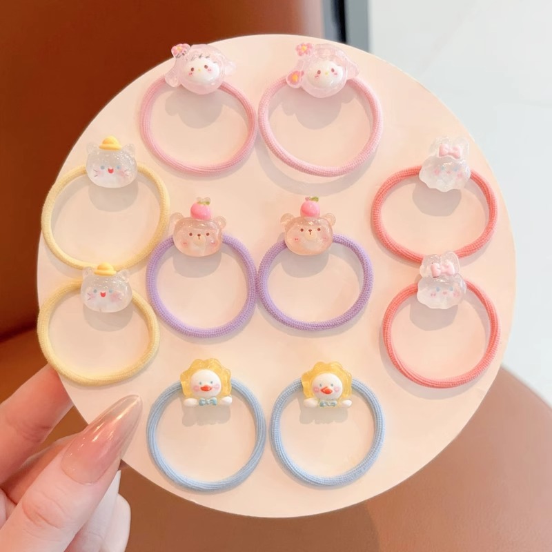 Cuerdas de cabello para niños pequeños anillos de cabello toque de cabello para bebés cuerdas de cabello para niñas de alta elasticidad no lesionan banda de cabello para niñas