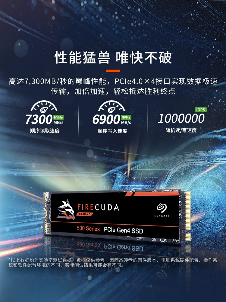 Seagate Cool Play 530 SSD M.2 для настольного компьютера NVMe 1Т/2Т/4Т, совместим