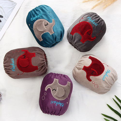 Plush cloth sleeves for boys, short, learning, autumn and winter anti-fouling sleeves for adults, student hand sleeves for children and girls