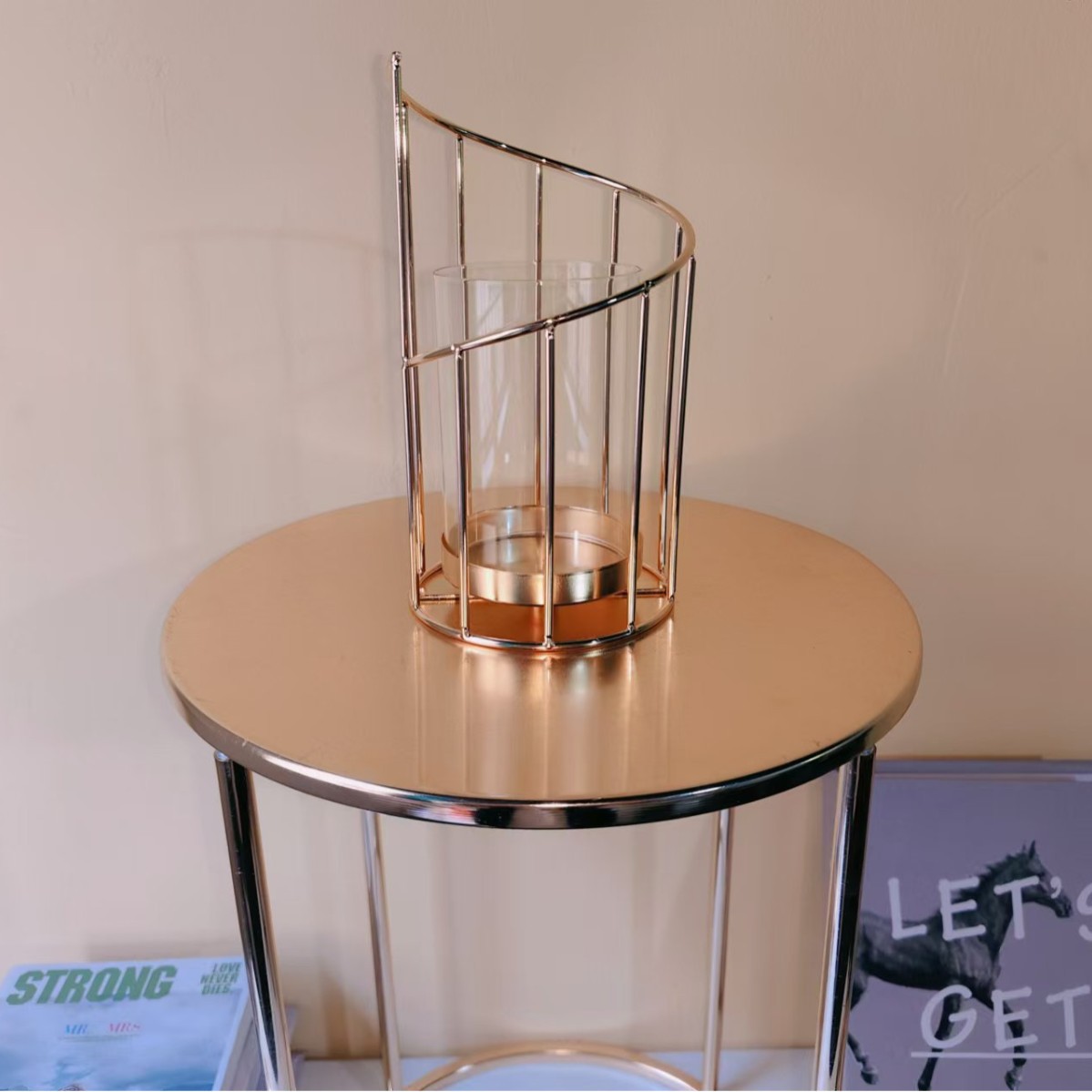 Estilo nórdico galvanizado de oro candelabro fiesta ambiente arreglo candelabro Comercio exterior transfronterizo fabricante preferido en stock