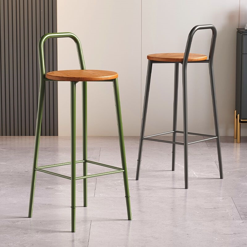 Industrial-style wrought iron indoor and outdoor bar stools, bar counter stools, convenience store high stools, Nordic-style high bar chairs Industrial-style wrought iron indoor and outdoor bar stools, bar counter stools, convenience store high stools, Nordic-style high bar chairs