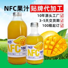 100%NFC芒果汁NFC果汁贴牌代加工 可定制配方 玻璃瓶果汁生产工厂