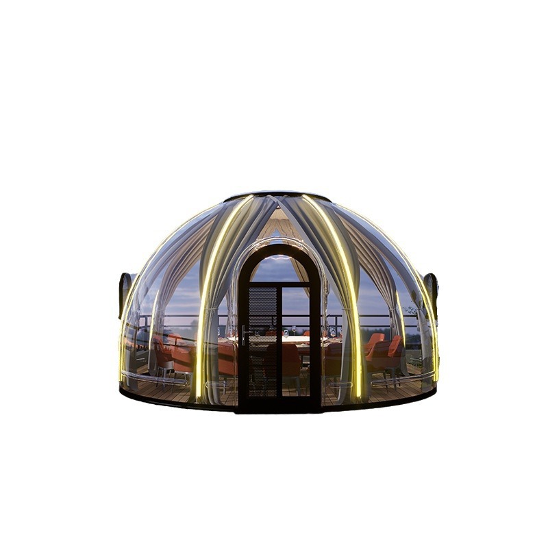 Internet celebridad camping cielo estrellado superior carpa transparente panorámica al aire libre habitación privada restaurante especial olla caliente KTVPC cielo estrellado habitación