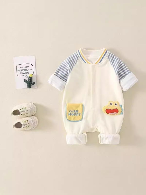 赤ちゃんの連体服秋冬とベルベットの赤ちゃんの保温長袖の上着の乳幼児の外で服を着て春と秋に服を着る|undefined