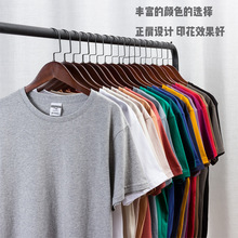 飞熊服饰紧密赛络纺短袖纯棉光版T恤圆领文化衫团体服印字印LOG