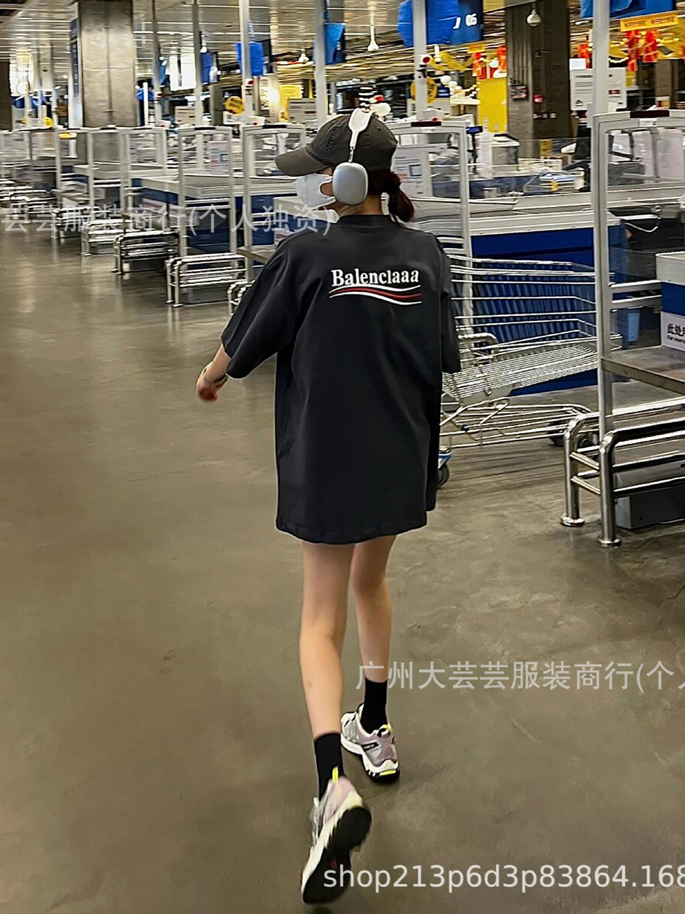 パリB家高バージョンSS24クラシックコーラ波ロゴ刺繍OSゆるいカジュアル男女半袖tシャツ