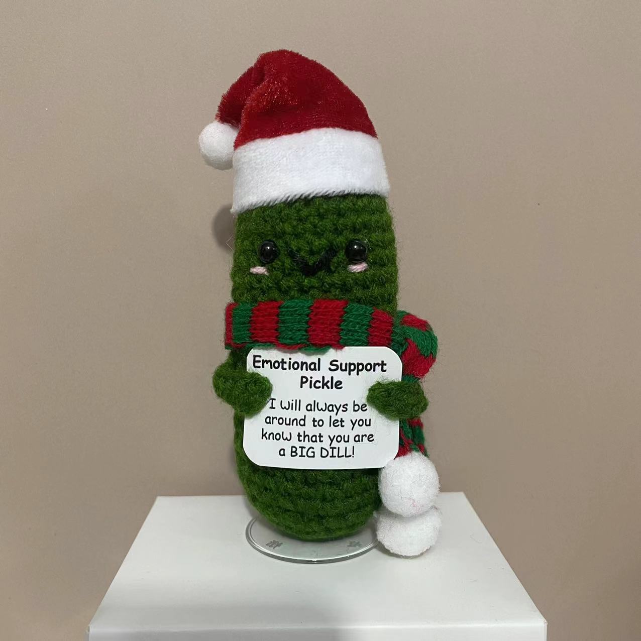 Navidad transfronteriza energía positiva papa tomate expresión divertida hilo de lana hecho a mano ganchillo pepino verduras adornos de frutas