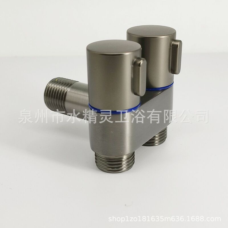 双出水洗衣机水龙头角阀一进二出用双龙头自动止水阀一分二头|undefined