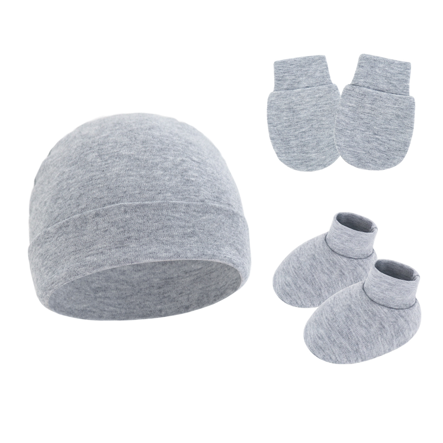 2024 cross-border baby hat glove foot cover suit newborn hat fetal hat male and female baby newborn pullover Europe and the United States