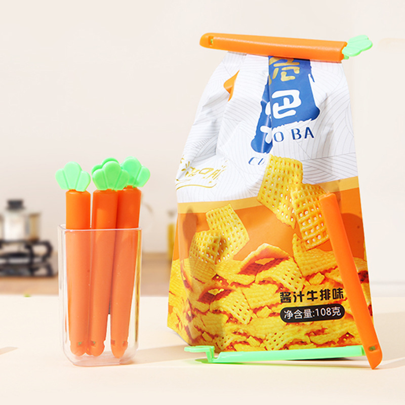 Fabricante T pequeño regalo de plástico té bocadillos a prueba de humedad sello de bolsas de alimentos clip de sellado al por mayor puede fijar LOGO