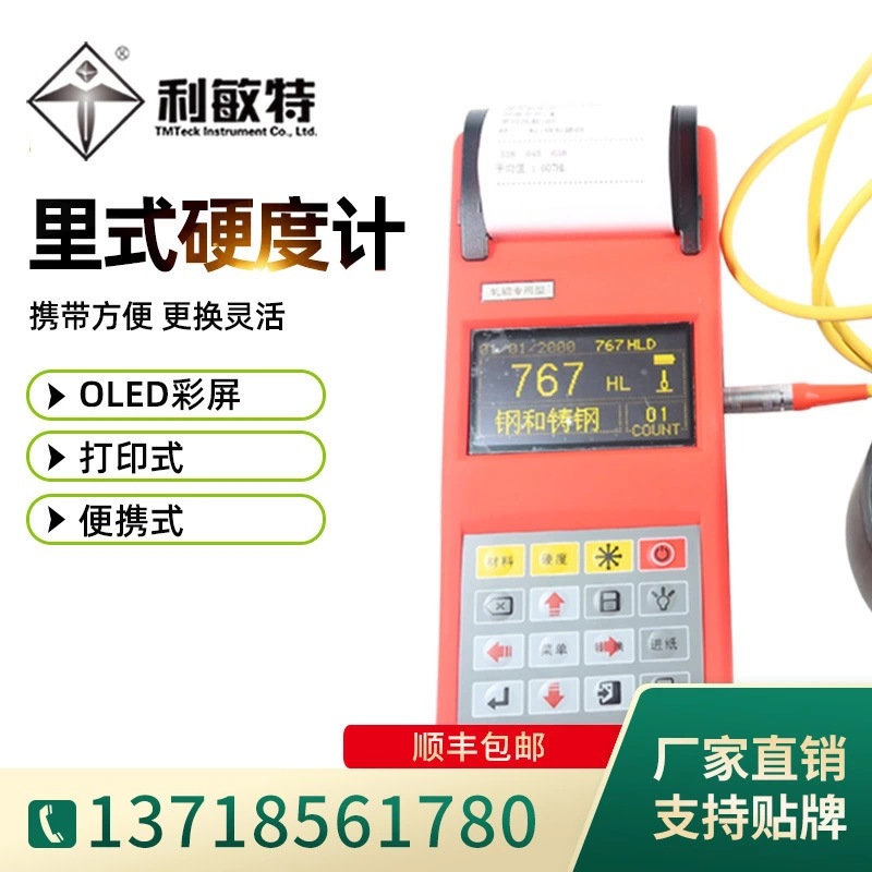 便携式里式硬度计THL500热敏打印机双显值锻钢管道金属硬度检测仪