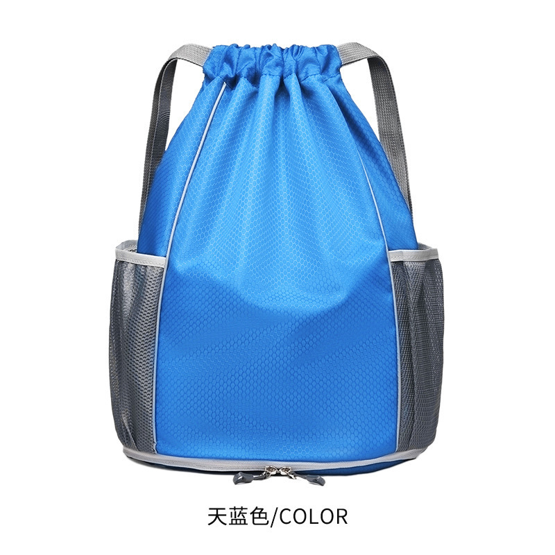 束口袋双肩篮球袋便携足篮球培训马拉松赛事广告健身抽绳双肩包|undefined