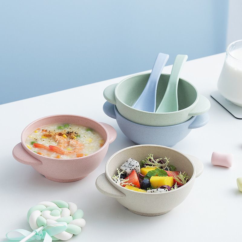 [혼합색 쌍귀그릇] 걸쭉하고 화상방지 - 1그릇, 스푼 없음