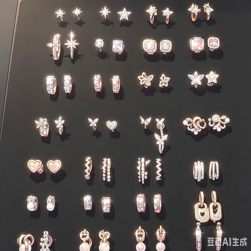 A-brand PM earrings Morse code pig nose earrings, popular stud earrings with six-pointed stars, light luxury, live streaming wholesale and dropshipping