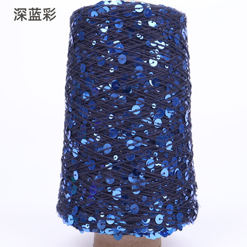 Silk Yue / mano DIY hilo de algodón multicolor brillante 3mm + 6mm sequilla 250 gramos de hilo de aguja de ganchillo