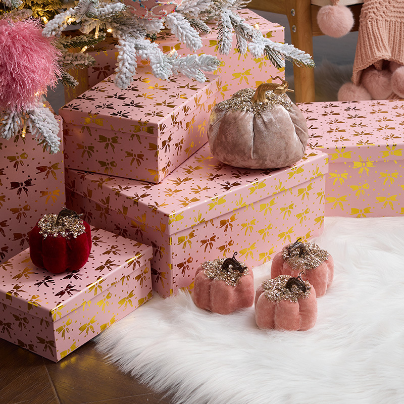 Nuevos productos transfronterizos decoraciones de Navidad cajas de regalos paquetes de regalos cabeza de pila cajas vacías cajas de embalaje de vacaciones diseño de escena