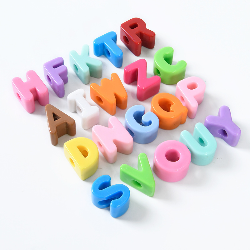 Letter Beads, Letter Shoe Charms, Bag Accessories, Keychains, DIY Accessories, Acrylic Phone Chains, Dopamine Loose Beads