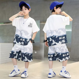 New Style Summer Short-Sleeved Quick-Drying Clothing for Boys, Summer Sportswear Suits for Older Children, Boys' Basketball Uniforms for Children