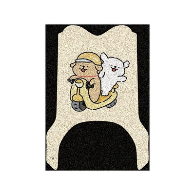 Electric vehicle foot mat Vehicle Foot Pads, Battery Car - tailing-youxiang-beige-driving-dog