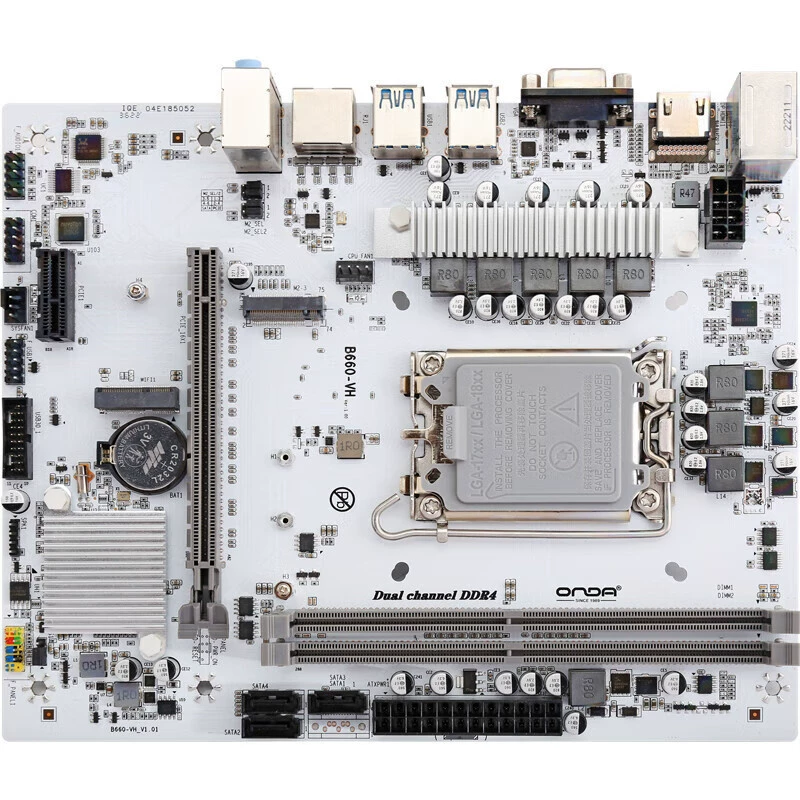 Подходит для материнской платы Intel Onda B660 VH W/B, поддерживает 12-е поколение CPU I3/I5/I7